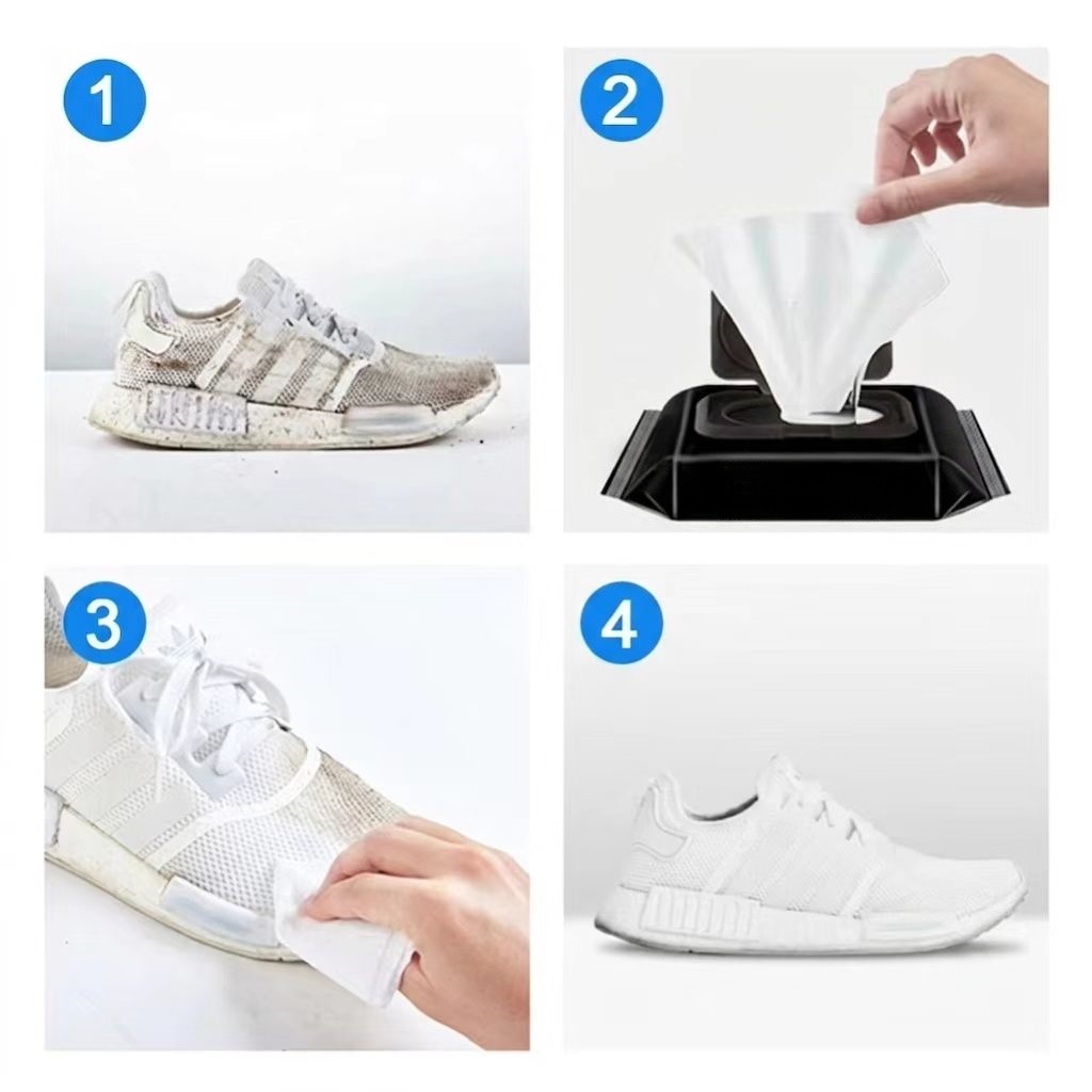 ผ้าเช็ดทำความสะอาดรองเท้าแบบใช - Sneaker Care White บทวิจารณ์และราคา