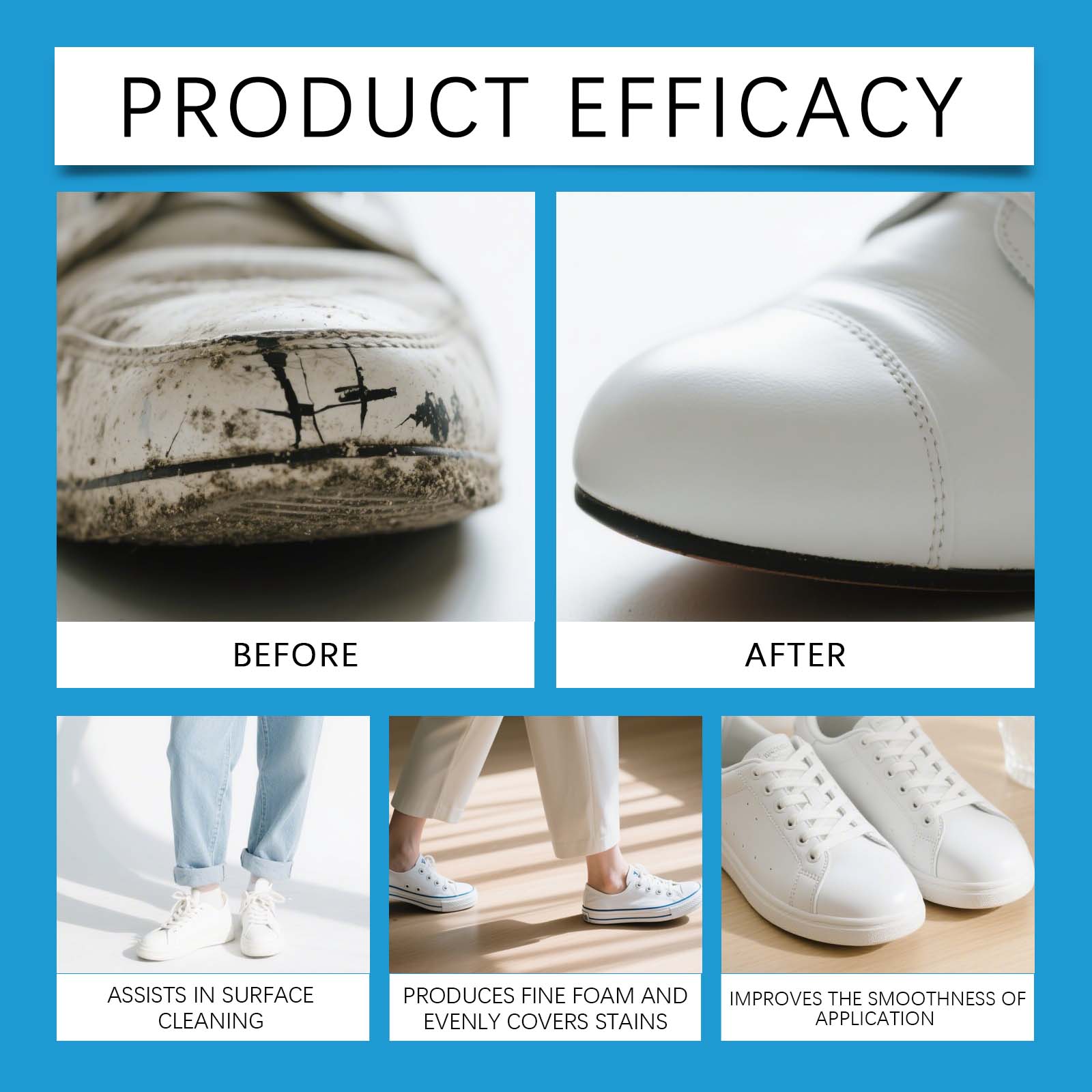 ครีมทำความสะอาดรองเท้าสีขาว น้ - Sneaker Care White บทวิจารณ์และราคา